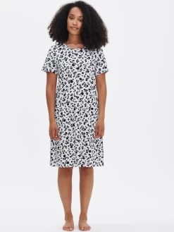 ROOSA lyhyt yöpaita - mustavalkoinen