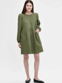 RUSETTI lyhyt kangasmekko - oliivinvihreä