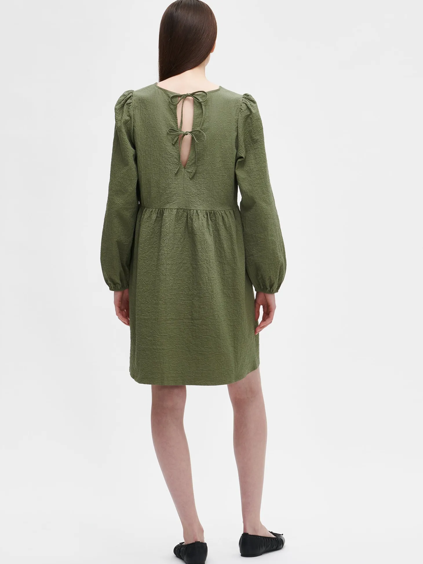 RUSETTI lyhyt kangasmekko - oliivinvihreä