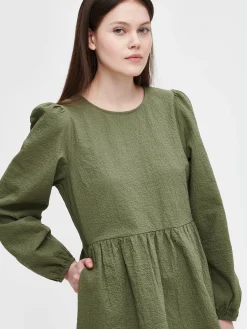 RUSETTI lyhyt kangasmekko - oliivinvihreä