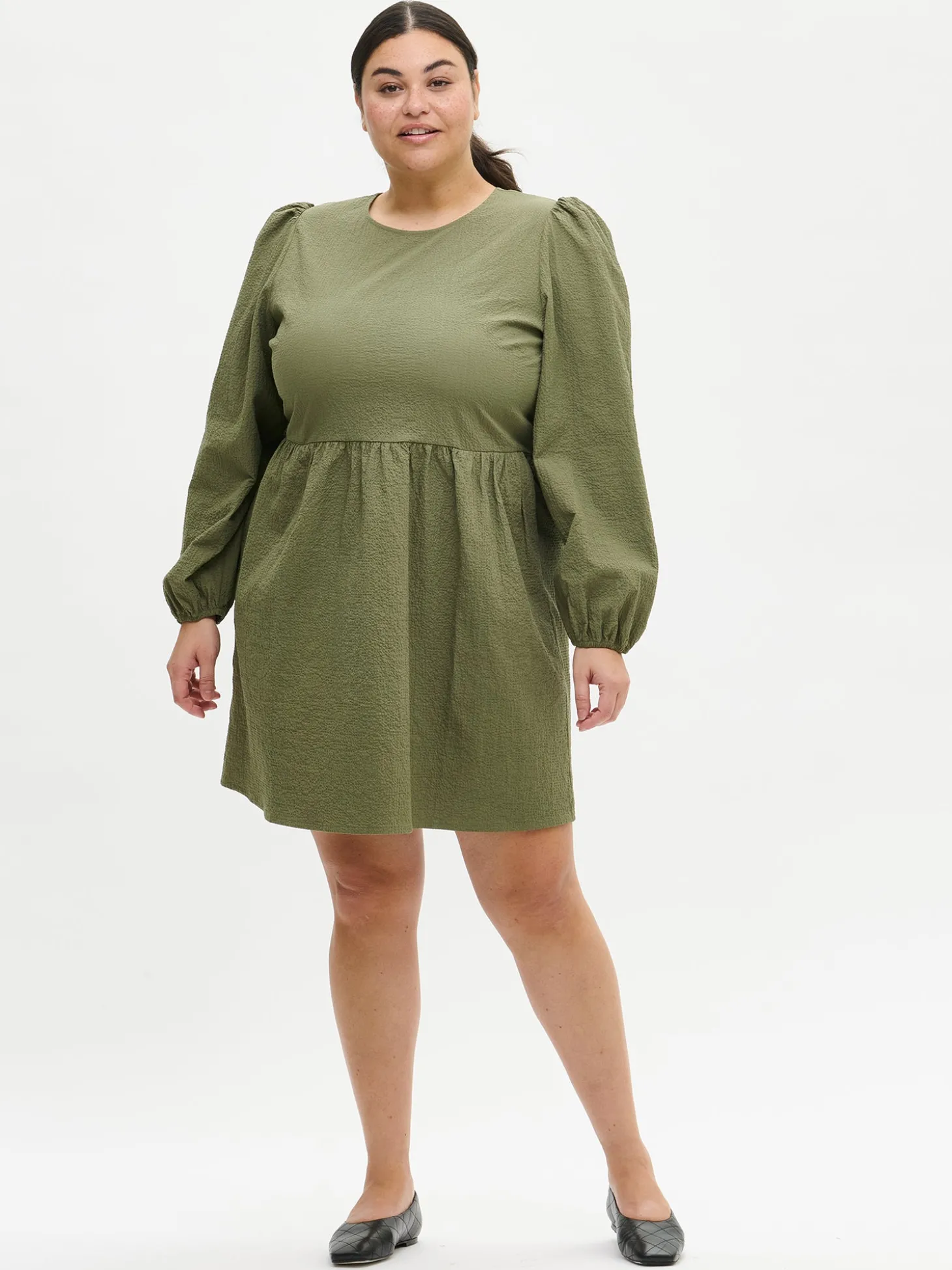 RUSETTI lyhyt kangasmekko - oliivinvihreä