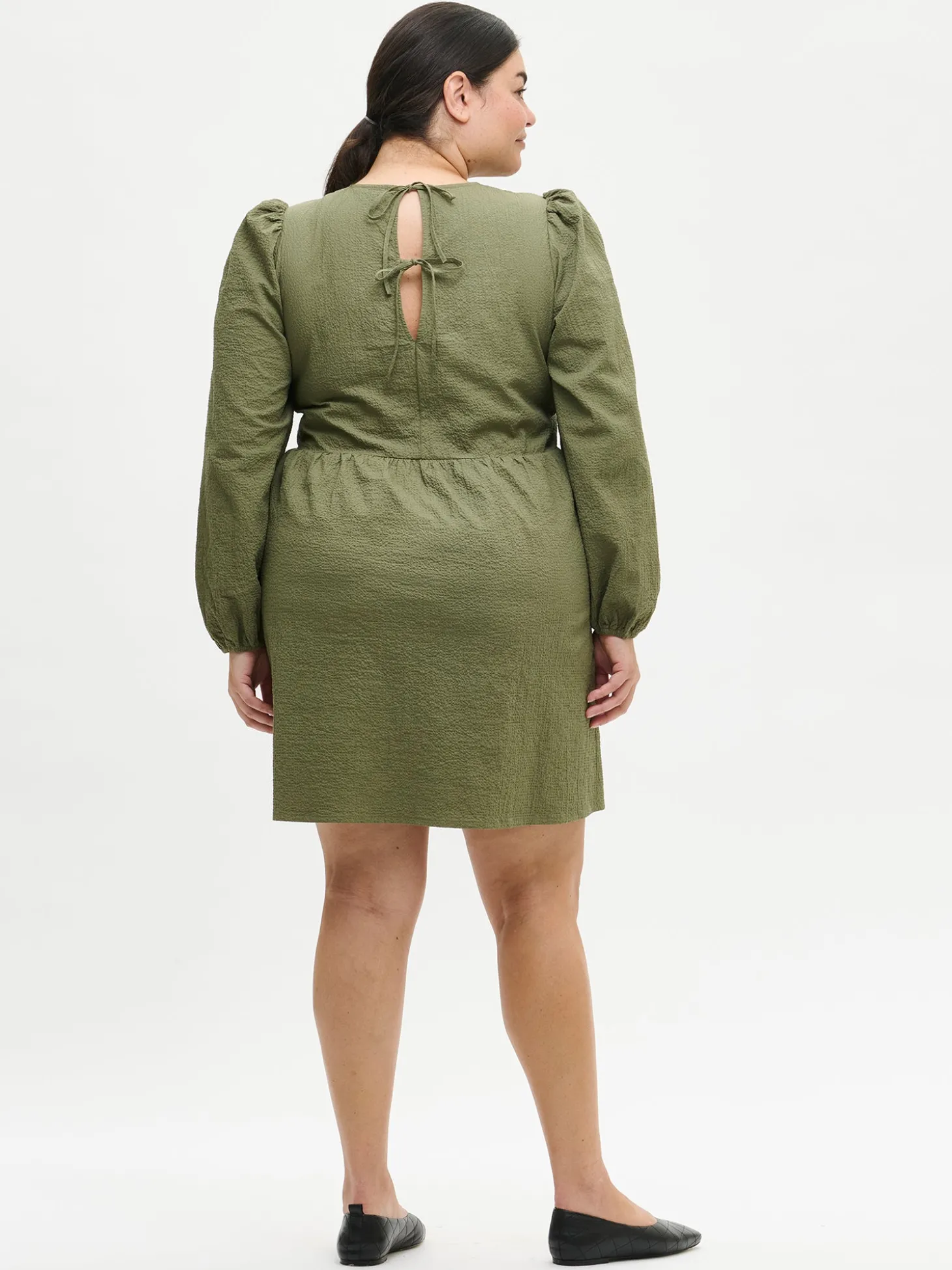 RUSETTI lyhyt kangasmekko - oliivinvihreä