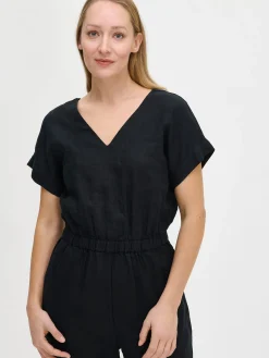 SAARI pellavahaalari - musta