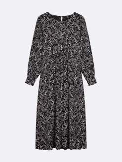 SARA pitkä kangasmekko - musta