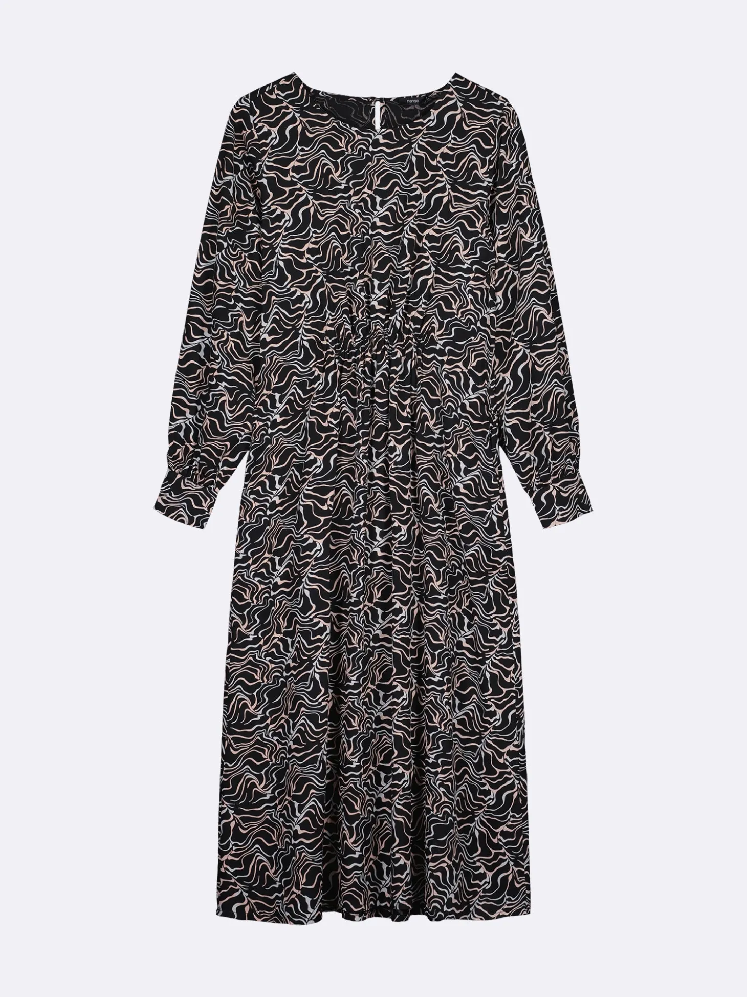 SARA pitkä kangasmekko - musta