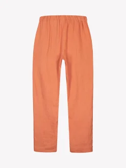 SARASTUS pellavahousut - oranssi