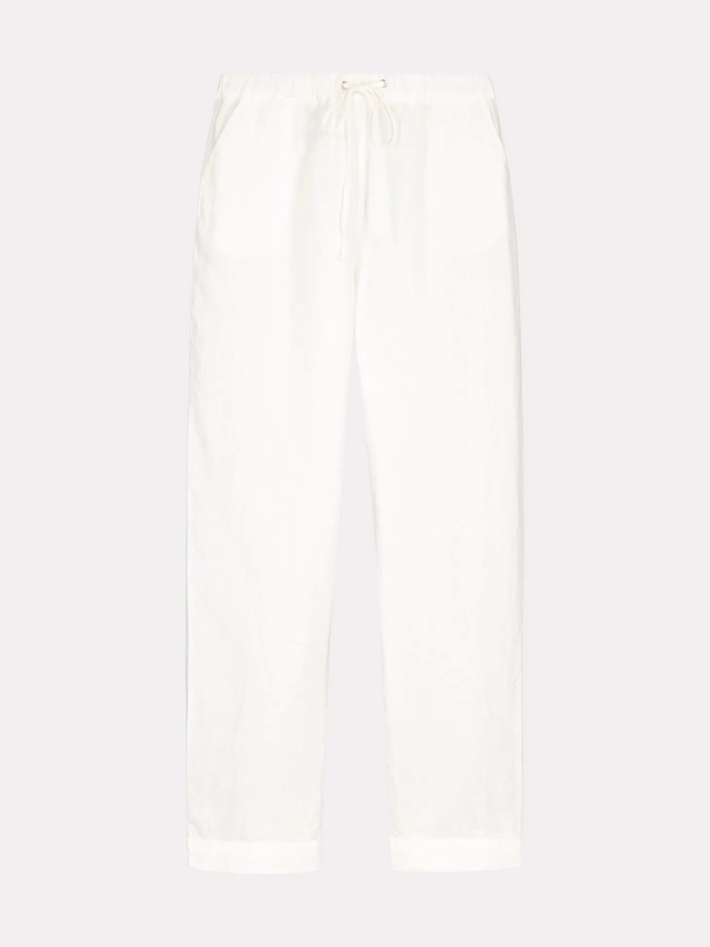 SARASTUS pellavahousut - valkoinen