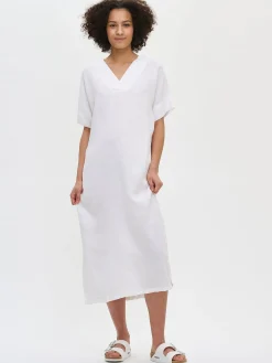 SARASTUS pellavakaftaani - valkoinen