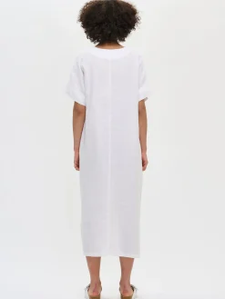 SARASTUS pellavakaftaani - valkoinen