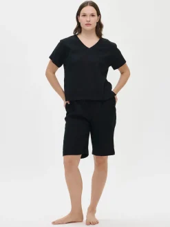 SARASTUS pellavashortsit - musta