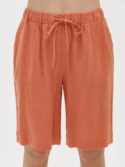 SARASTUS pellavashortsit - oranssi