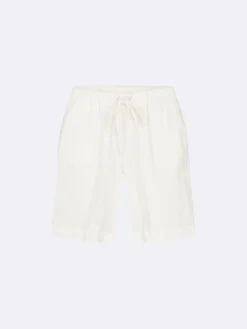 SARASTUS pellavashortsit - valkoinen