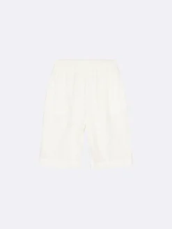 SARASTUS pellavashortsit - valkoinen