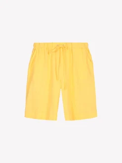 SARASTUS pellavashortsit - keltainen