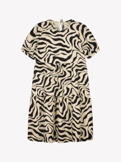 SAVANNA midi kangasmekko - beige