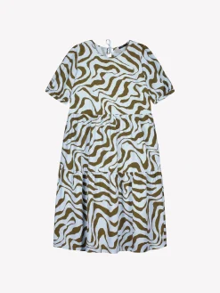 SAVANNA midi kangasmekko - vaaleansininen