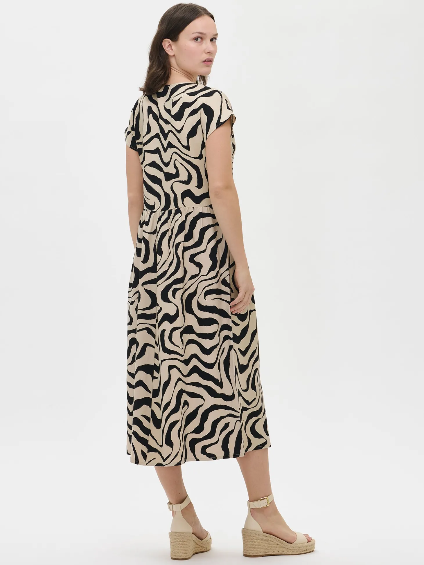 SAVANNA pitkä kangasmekko - beige