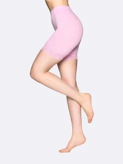 SEAMLESS LACE SHORT leggingsit - vaaleanpunainen