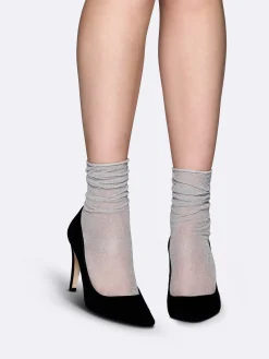 SHIMMER nilkkasukat - hopea