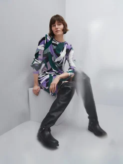 SIIMES pitkä trikoomekko - monivärinen