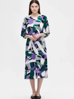 SIIMES pitkä trikoomekko - monivärinen