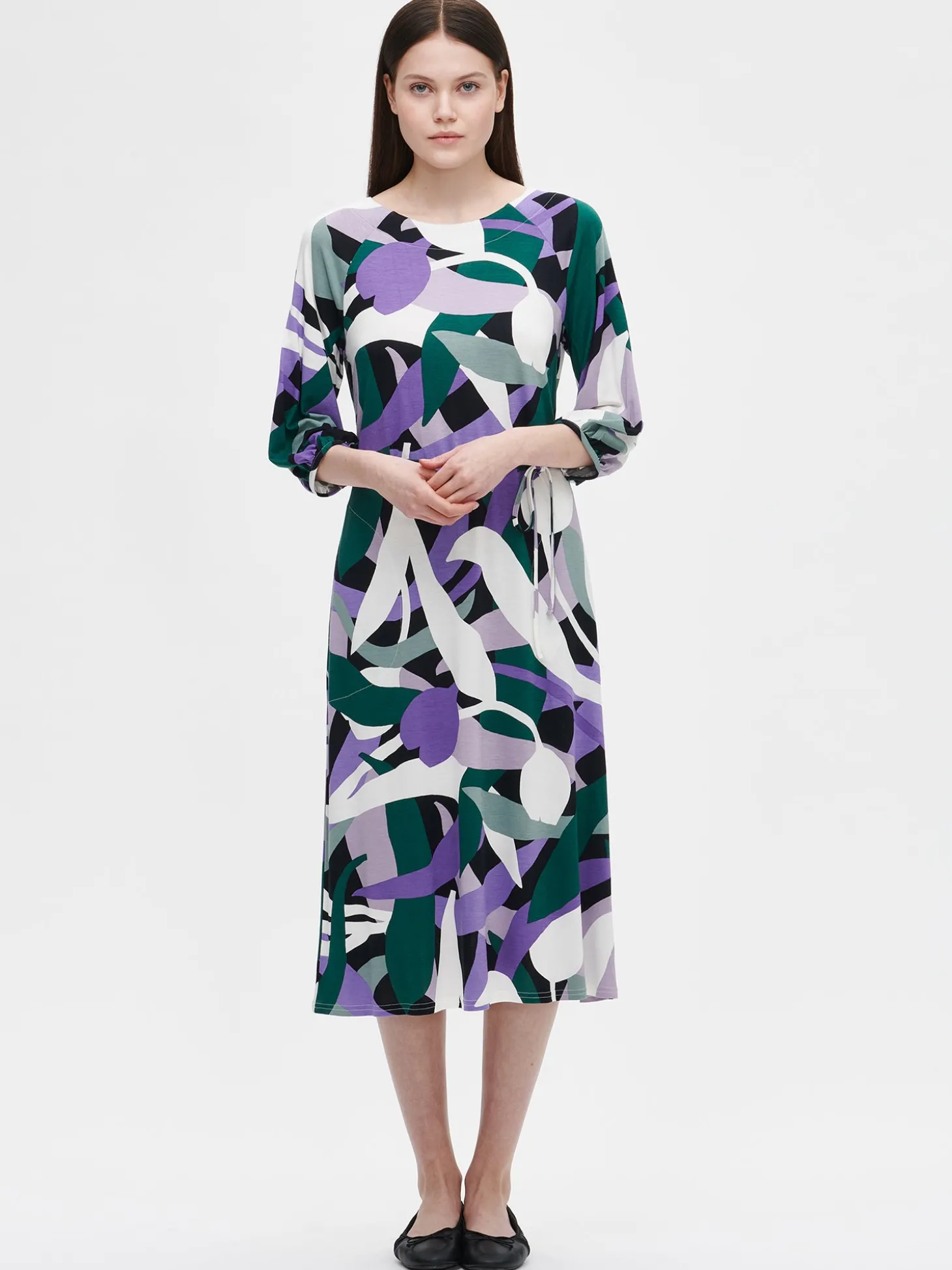 SIIMES pitkä trikoomekko - monivärinen