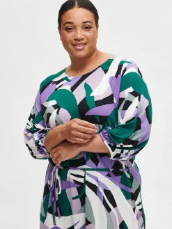 SIIMES pitkä trikoomekko - monivärinen