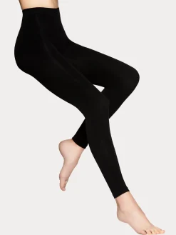 SILKY COTTON leggingsit - musta
