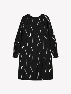 SIVELLIN lyhyt kangasmekko - mustavalkoinen