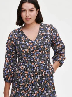 SORBETTI pitkä kangasmekko - musta