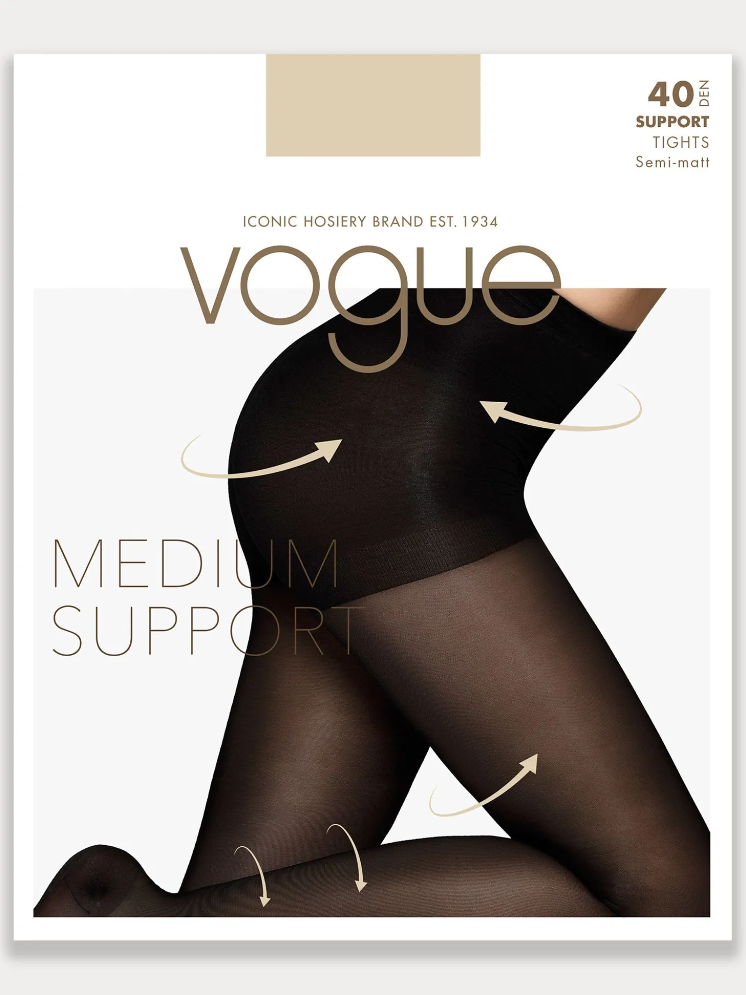 SUPPORT 40 den tukisukkahousut - musta