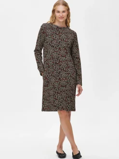 TAMMI trikoomekko - ruskeasävyinen