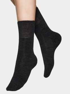 TERRY SOLE COMFORT merinovillasukat - tummanharmaa