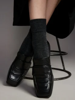 TERRY SOLE COMFORT merinovillasukat - tummanharmaa