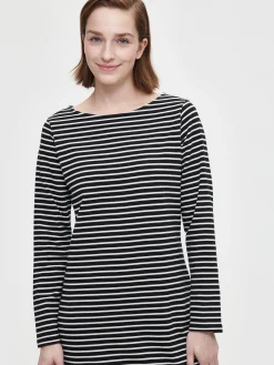 VAAKA lyhyt neulosmekko - mustavalkoinen