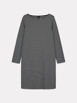 VAAKA lyhyt neulosmekko - mustavalkoinen