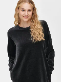 VELUURI mekko - meleerattu harmaa