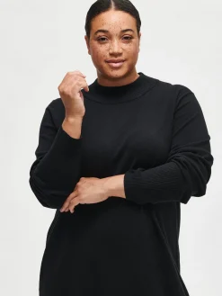 VILLIS lyhyt neulemekko - musta