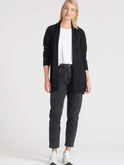 VILLIS lyhyt neuletakki - musta