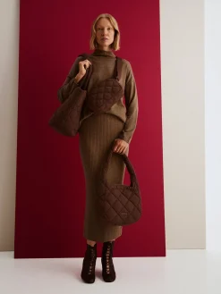 VILLIS neulehame - ruskeanharmaa