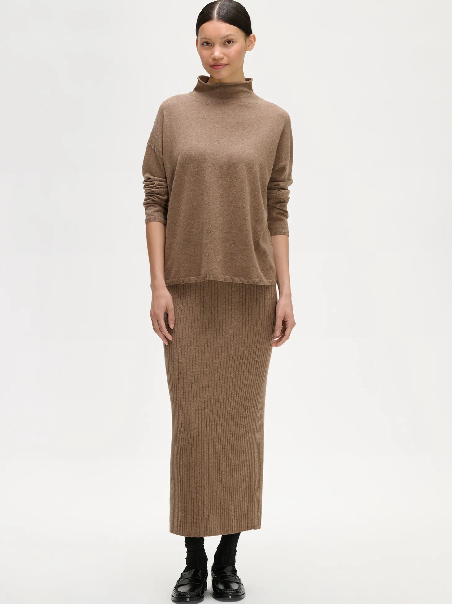 VILLIS neulehame - ruskeanharmaa