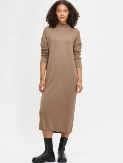 VILLIS neulemekko - ruskeanharmaa