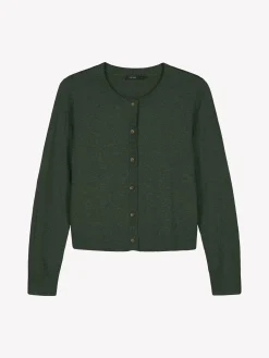 VILLIS neuletakki napeilla - tumma oliivinvihreä