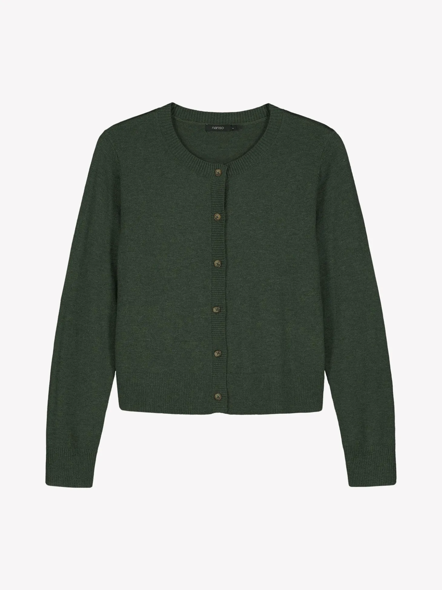 VILLIS neuletakki napeilla - tumma oliivinvihreä