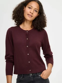 VILLIS neuletakki napeilla - tummanpunainen