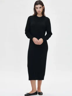 VILLIS pitkä neulemekko - musta