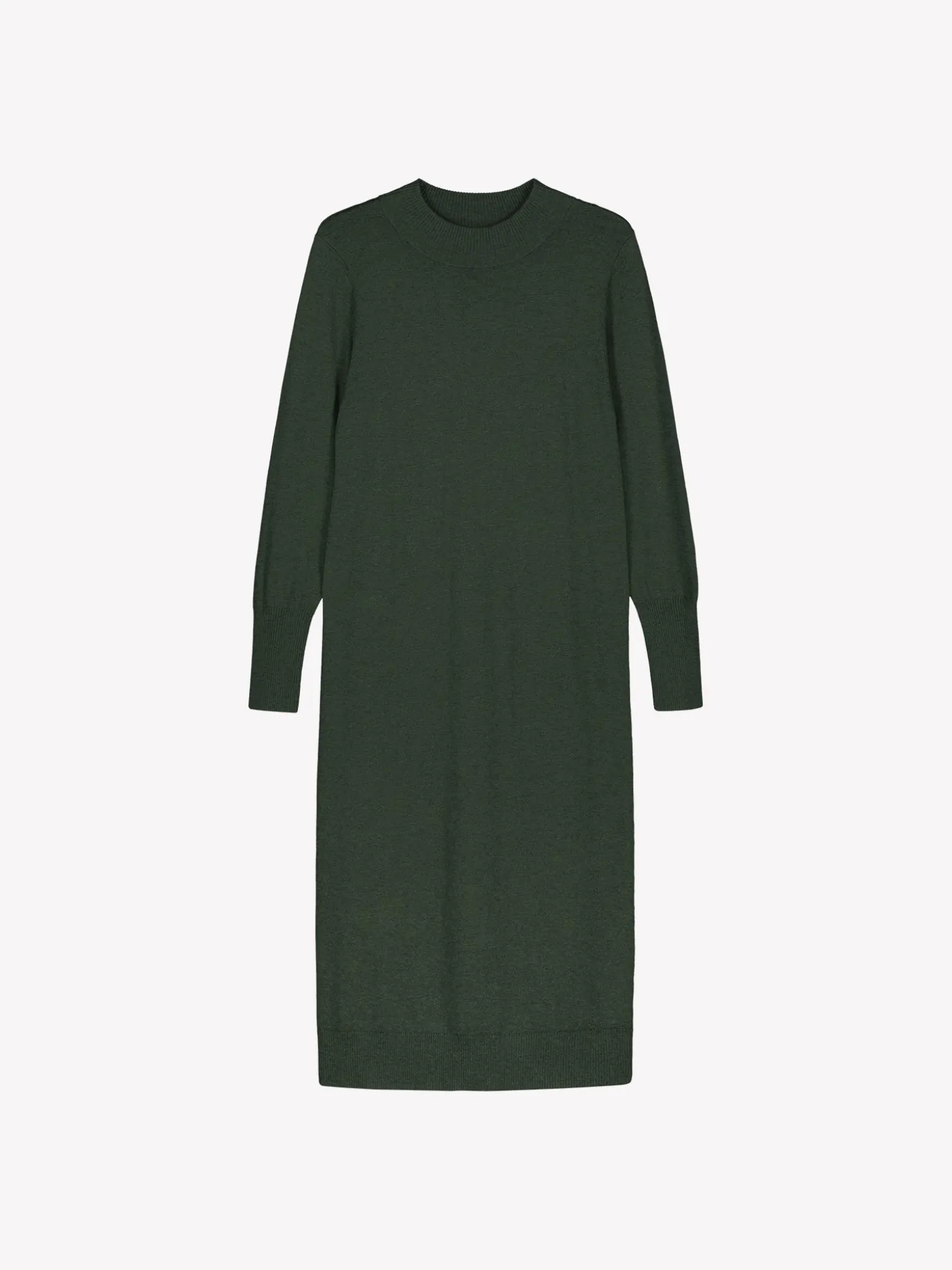 VILLIS pitkä neulemekko - tumma oliivinvihreä