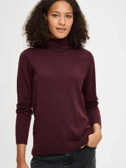 VILLIS pooloneule - tummanpunainen